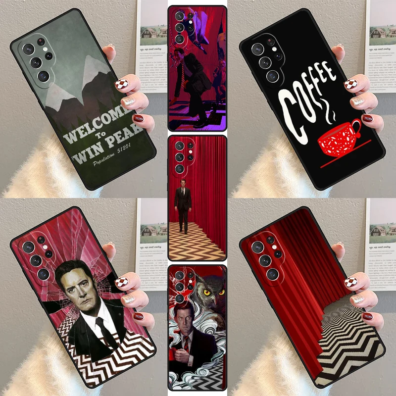 Welcome To Twin Peaks Black Lodge Red Room Phone Case For Samsung Galaxy S23 S21 S20 FE S24 S22 Ultra Note20 S10 S9 Plus Cover