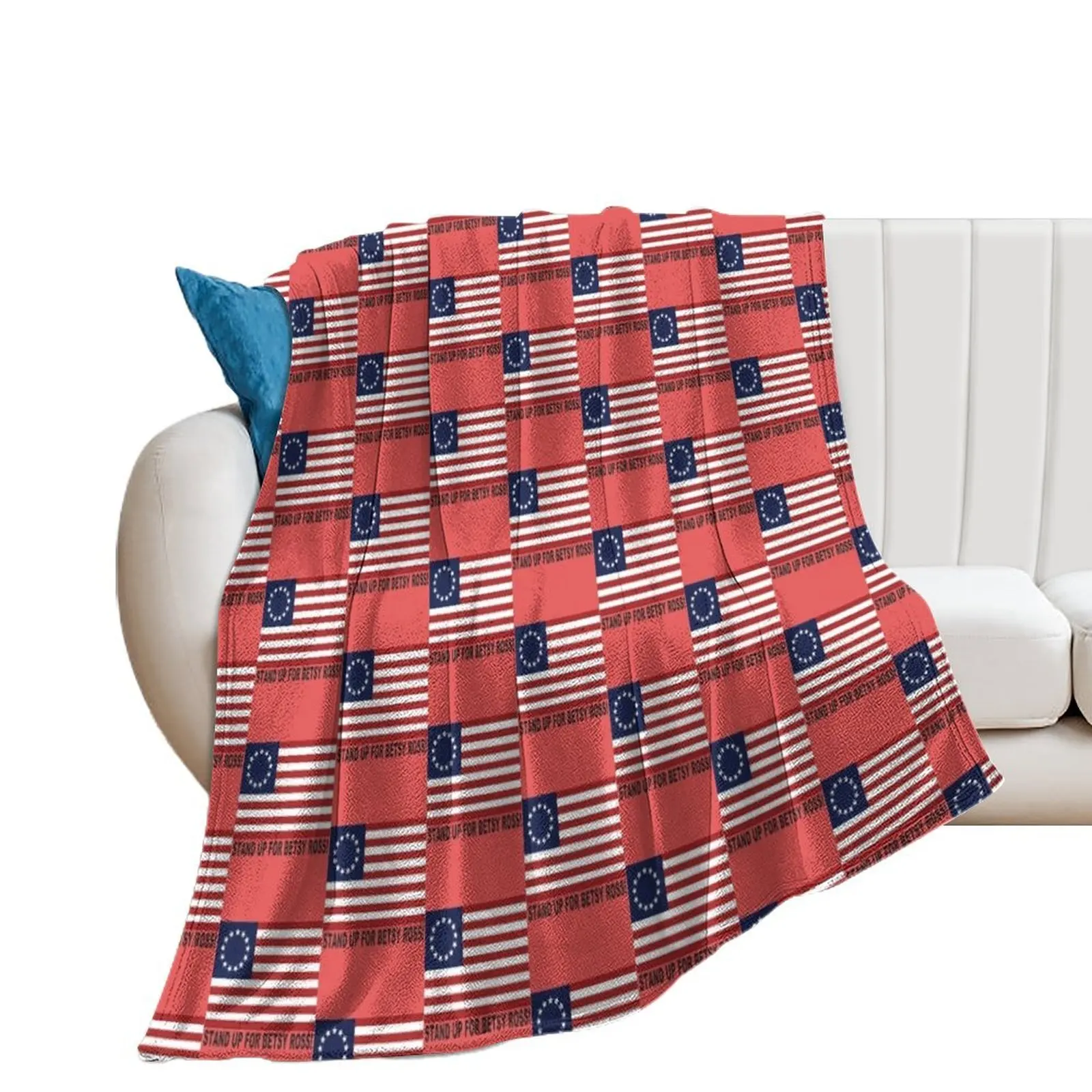 Stand up for Betsy Ross Rush Limbaugh Throw Blanket Sleeping Bag Heavy funny gift Blankets