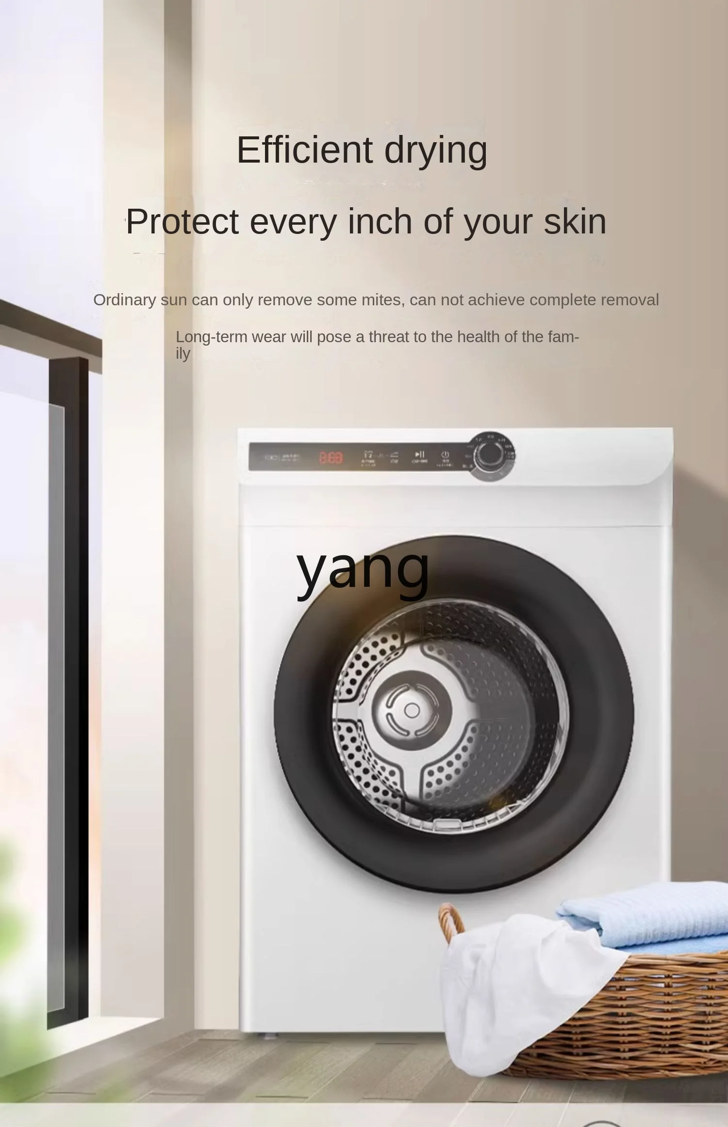 Secadora de Ropa Automática Inteligente con Doble Sensor y Rodillos Rectos para el Hogar