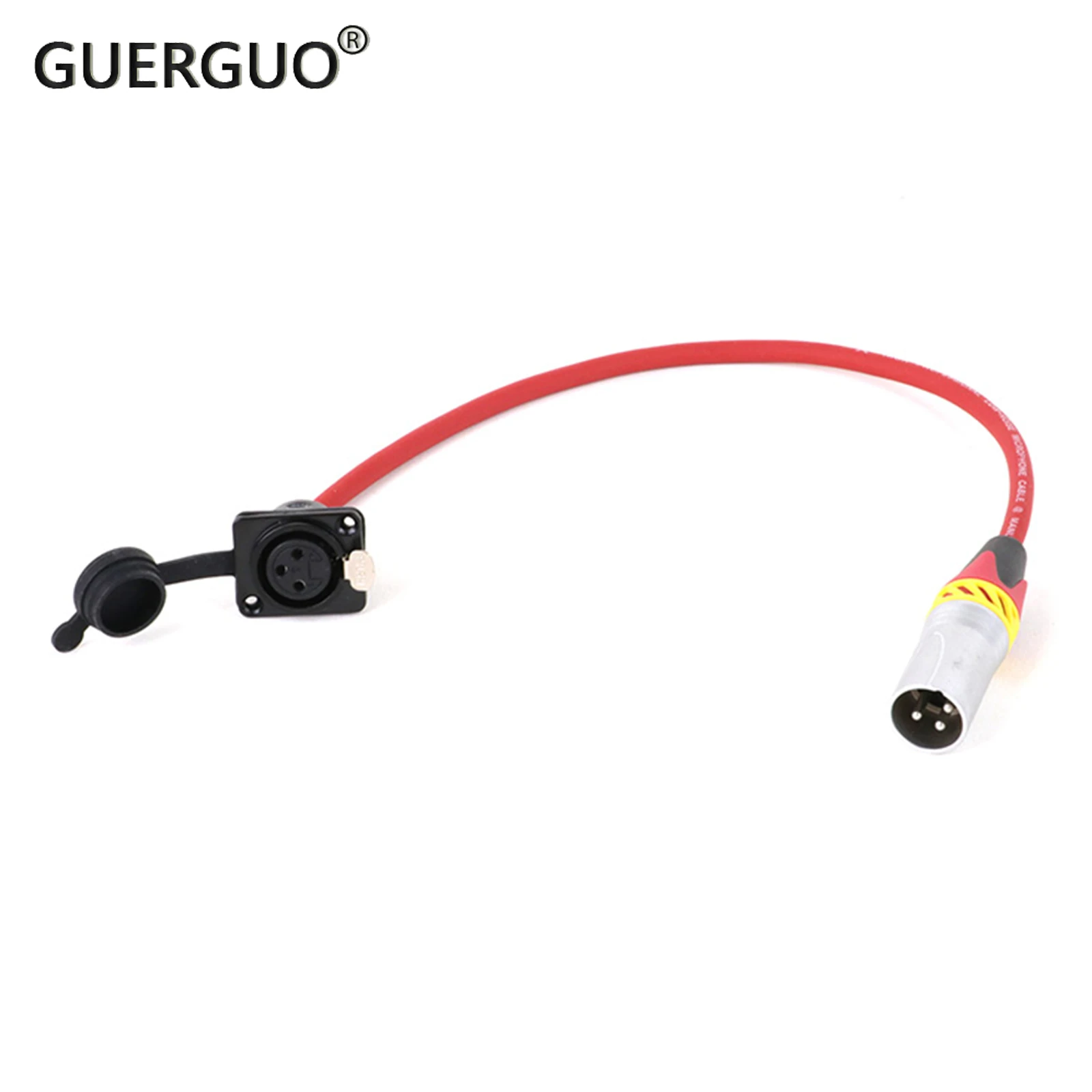 

3Pin D-Type XLR Female Panel Mount to 3PIN Male Connector Multicolor Cord Cable - No Solder for Pro Audio Installations 0.3M-15M