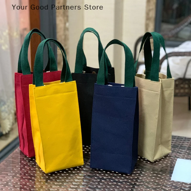 Bolsa de lona portátil minimalista para taza de agua de estudiante, cubierta de taza aislante, bolsa de paraguas, billetera cero, bolsa de mamá