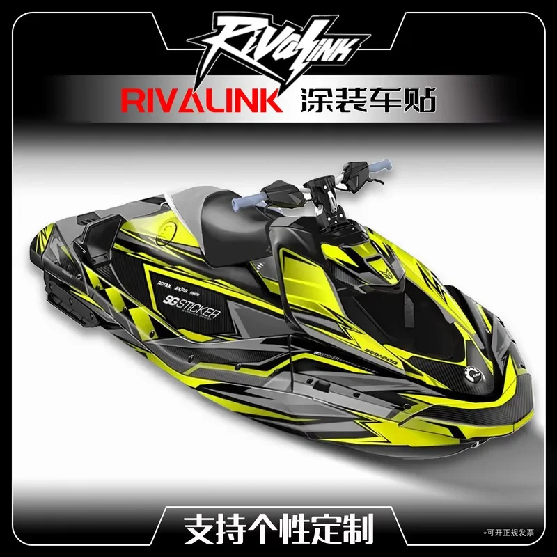 Custom Full Jet Ski Decal Wrap for 2024 Sea-Doo Spark, Waterproof UV Vinyl Graphics Stickers