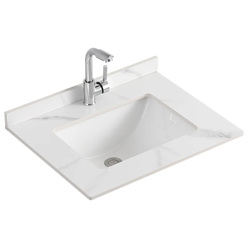 

Slate wash basin single basin balcony integrated bathroom household under the counter basin with countertop