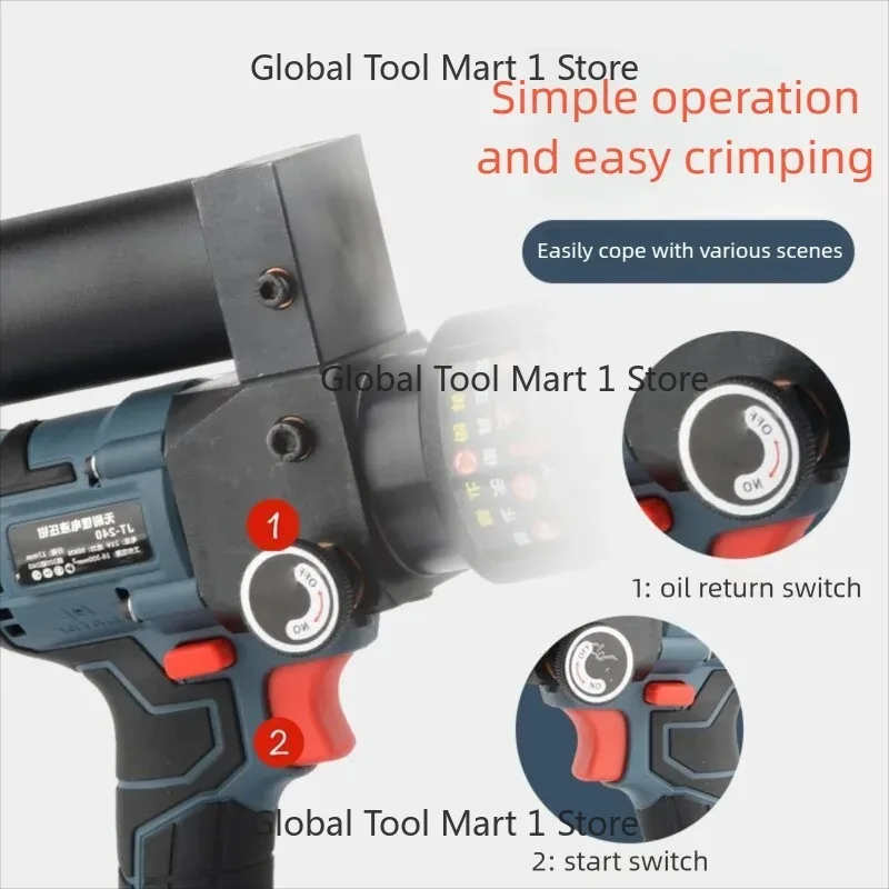 SL240 0-240mm Brushless motor rechargeable electro-hydraulic crimping pliers copper nose terminal crimping tool for electricians