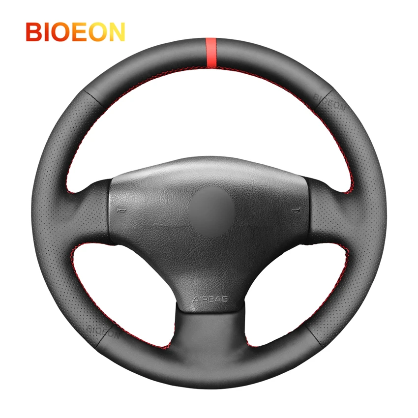 

Оплетка на руль из искусственной кожи для Peugeot 206 2001-2009 206 SW 2002 2003 2004 2005 2006-2007