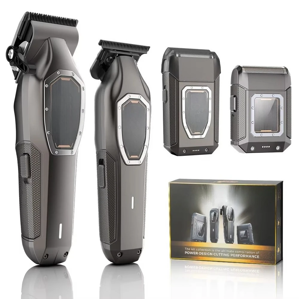 Professional Electric Brushless Hair Trimmer & Clippers 7000 RPM Cordless Adjustable Combs Set