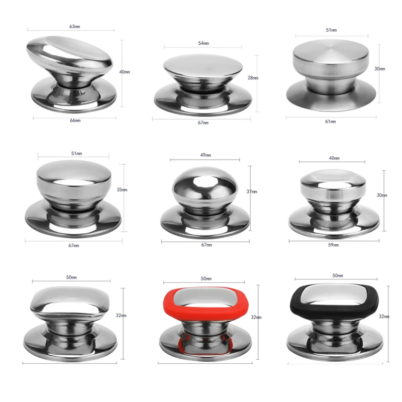 Kitchen Pot Lid Knobs Universal Pan Lid Holding Tops Replacement Lid Hand Grip Knob Handle Resistant Tool with Screwdriver Gift