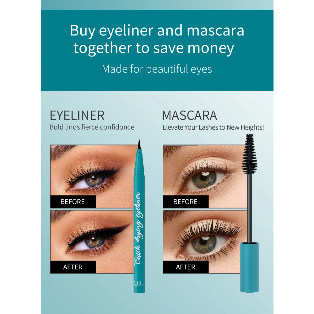 Silk Fiber Matte Mascara Makeup Ultra-Fine Brush Lengthens Eyelashes Plump Encrypted Long-lasting Curling Large Eye Makeup Tools