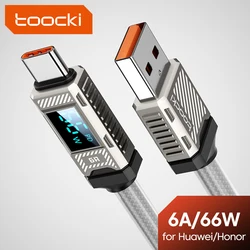 Toocki 6A USB Type C Cable for iPhone 15 Pro Max PD Fast Charging Charger for Samsung 66W C Type USB A Wire for Realme Data Cord