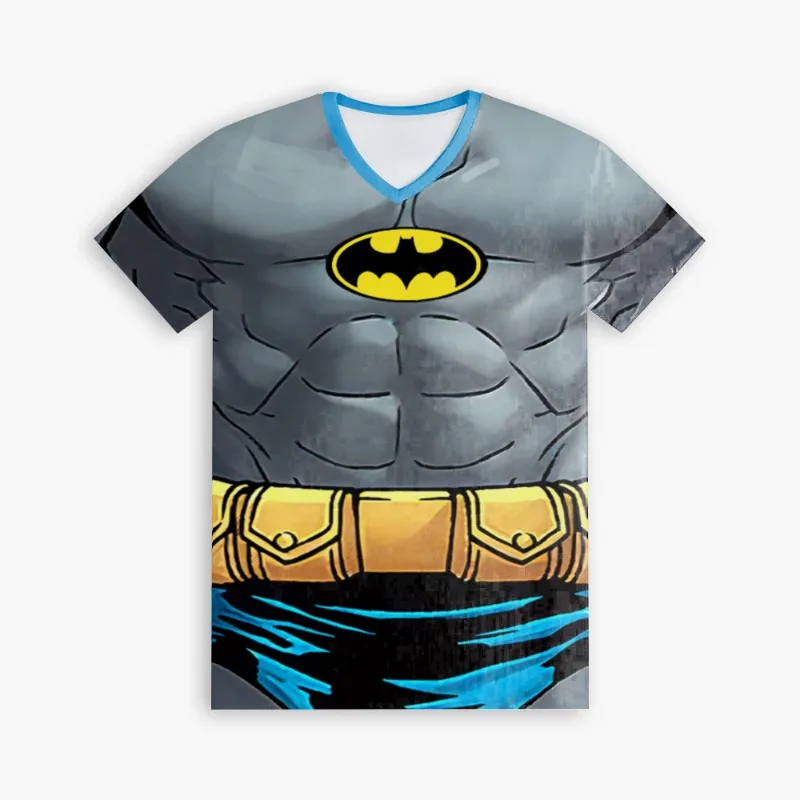 

Мужская футболка с короткими рукавами и 3D цифровым принтом Batman DC для подростков и мужской повседневный модный топ