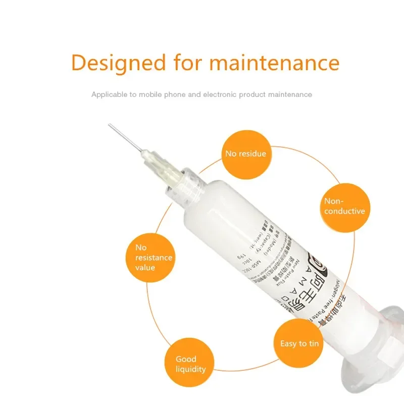 Amaoe M50 Halogen-free Solder Paste for Phone Motherboard Repair with Push Rod Set BGA Soldering Paste Flux Oil