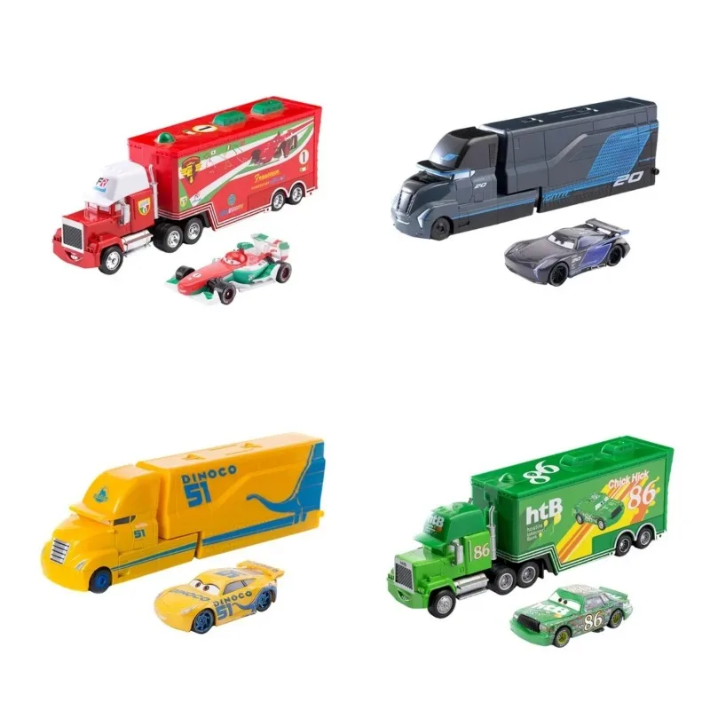 

Игрушечные машинки Disney Pixar Racing Молния Маккуин Джексон Шторм Майк Дядя Грузовик 1:55 Модель автомобиля из сплава Комбинация Подарок на день рождения для мальчика