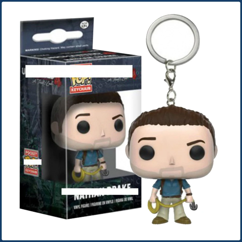 

Funko Pop Keychains Uncharted Action Adventure Film Game Protagonist Nathan Drake Periphery Model Pendant Keychain Boy Girl Gift