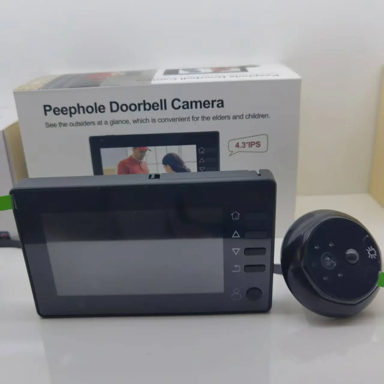 

Видеоглазок для двери с камерой, 4,3-дюймовым HD-дисплеем, мегапиксельной камерой, PIR-датчиком, ночным видением и функцией «кошачий глаз»