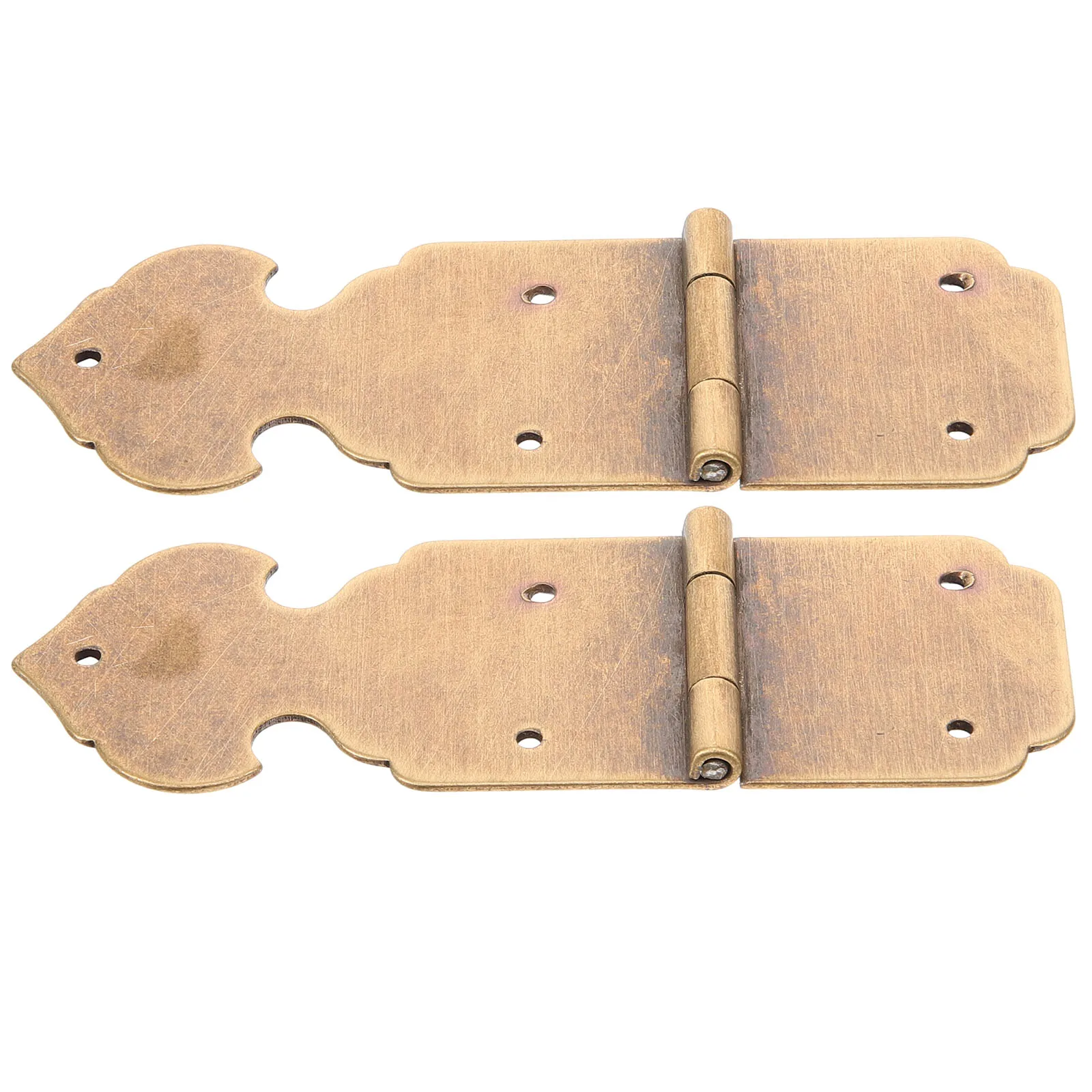 

2 Pcs Bronze Copper Hinge Hinges for Cabinet Doors Decorative Chest Hardware Brass Wood Boxes Small