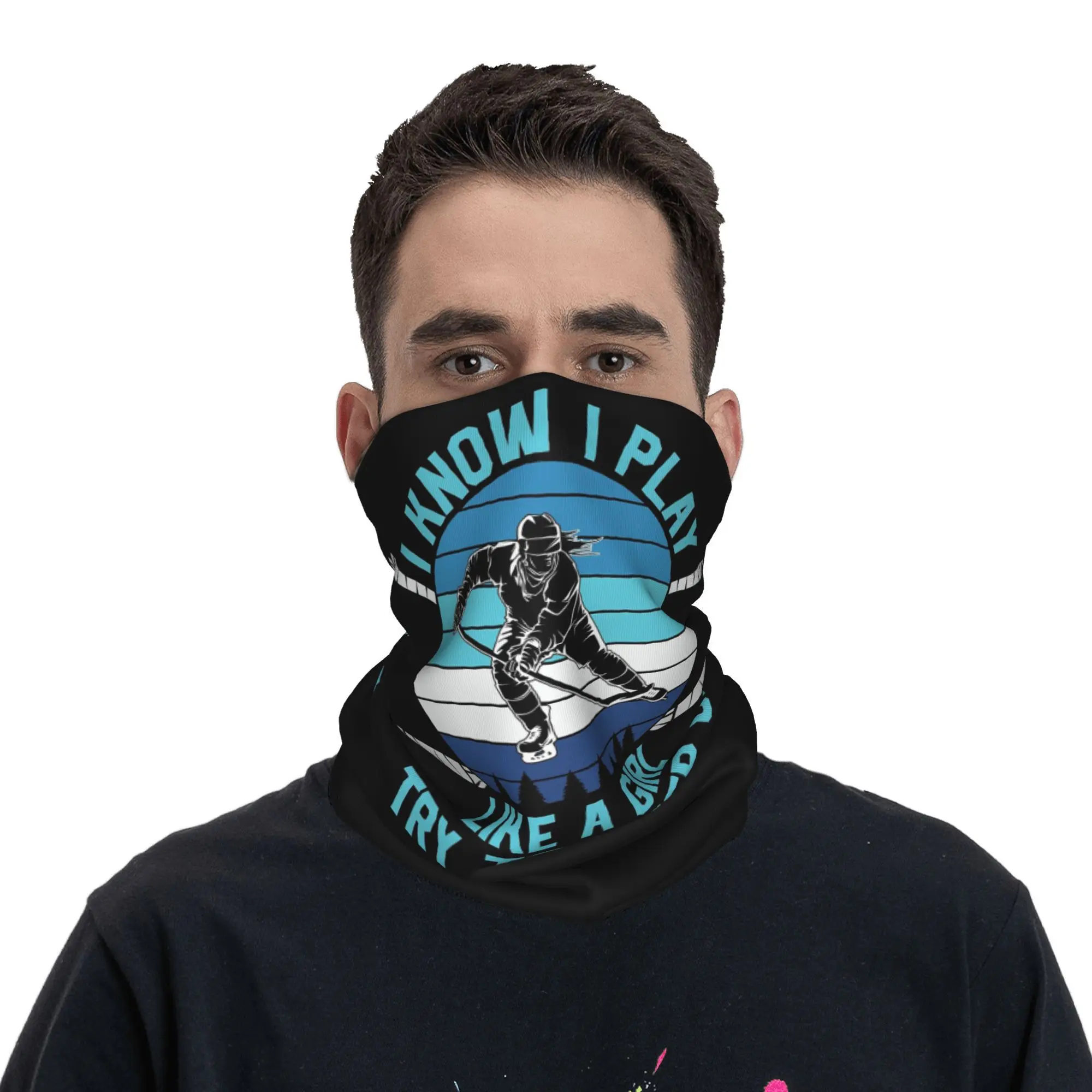 

Я знаю, что я play like a gril try to keep up Хоккейная бандана на шею Маска с принтом Шарф Многофункциональная Балаклава Спорт на открытом воздухе