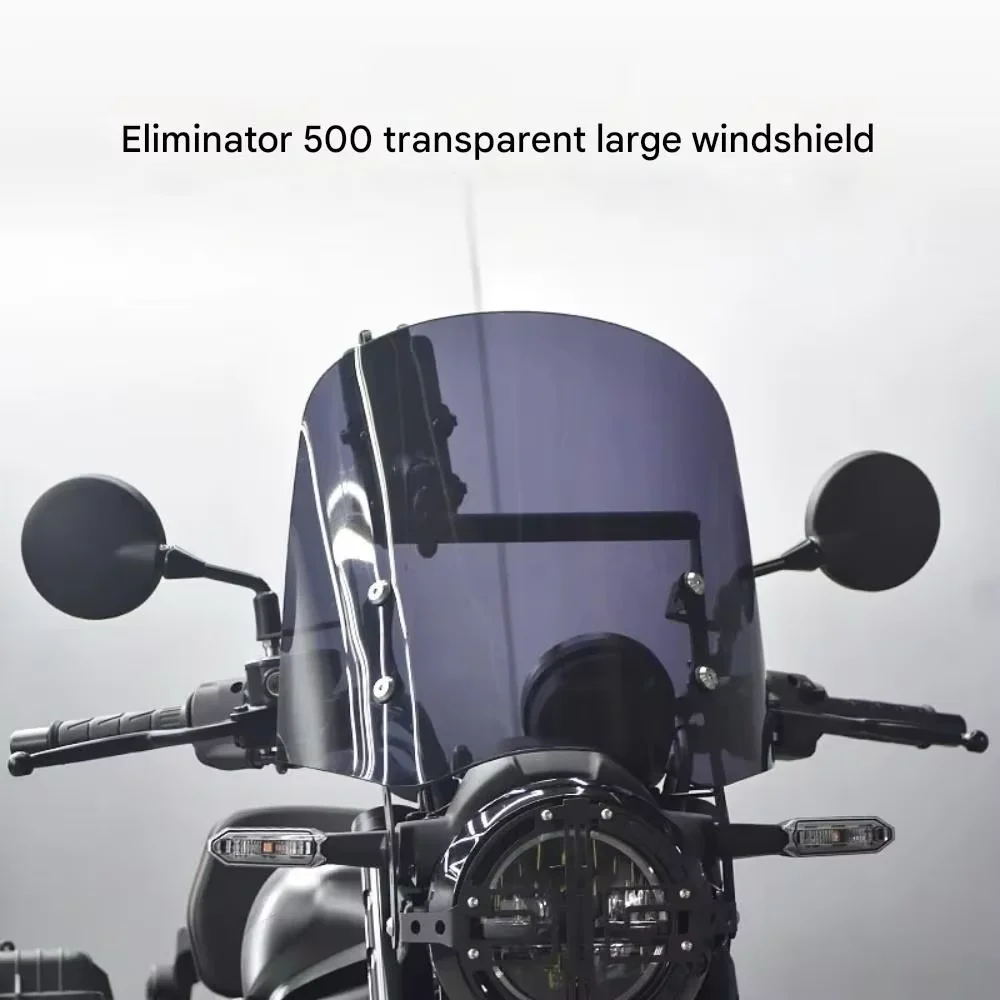 For Kawasaki Eliminator 500 modified transparent large windshield protective cover deflector decorative accessories