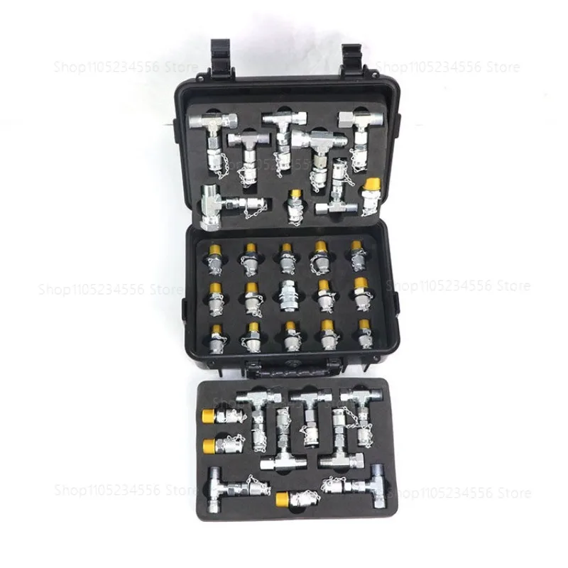 

20 шарниров, 14-зубый тройник для измерения давления экскаватора, пилотный распределительный клапан, дорожный гидравлический манометр, комплект адаптеров