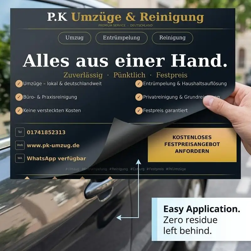 Customizable High-Intensity Full-Color Car Magnet Ads Personalized Truck Door Magnetic Signs Waterproof UV-Resistant Detachable