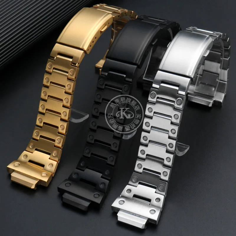 Modified stainless steel steel watchband For Casio G-SHOCK GA2100 GA2110 Men's Watch strap Men‘s Precision steel Bracelet 16MM