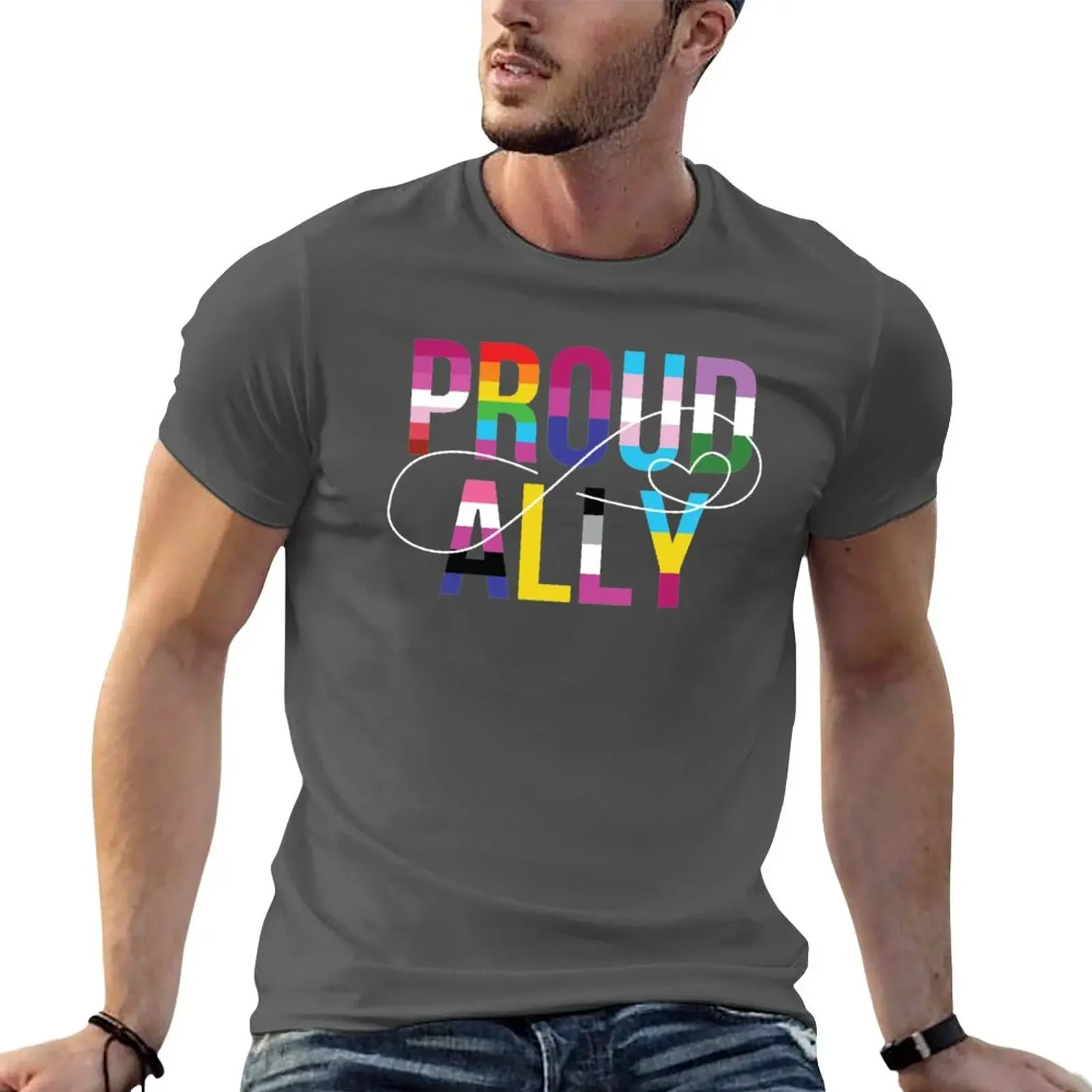 New Proud Ally T-Shirt aesthetic clothes vintage graphic tee shirts graphic tee man t shirt men workout shirt