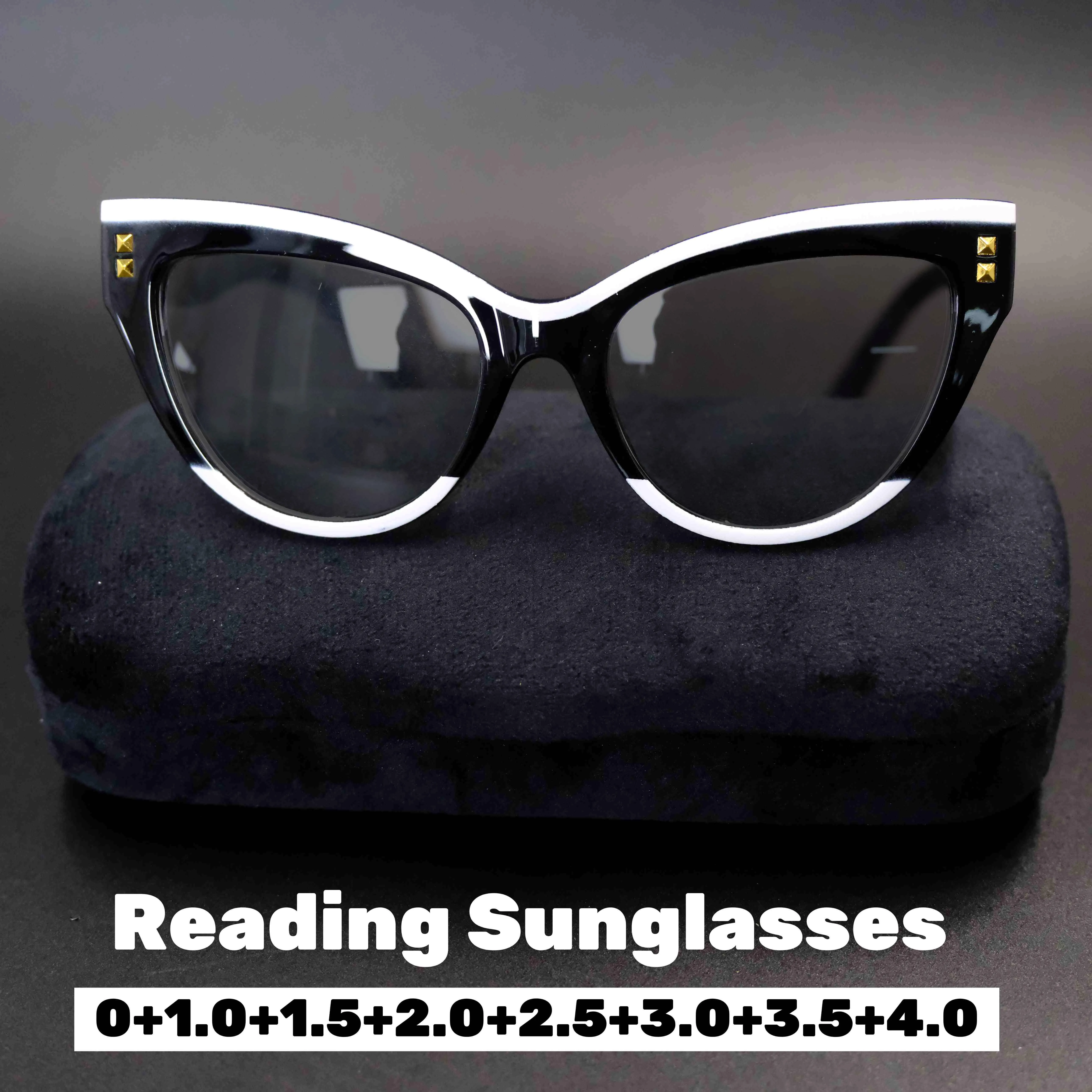 

New Anti UV Reading Sunglasses Female and Male Vintage Cet Eye Elderly Presbyopia Reading Sun Glasses with Diopters 0 To +4.0