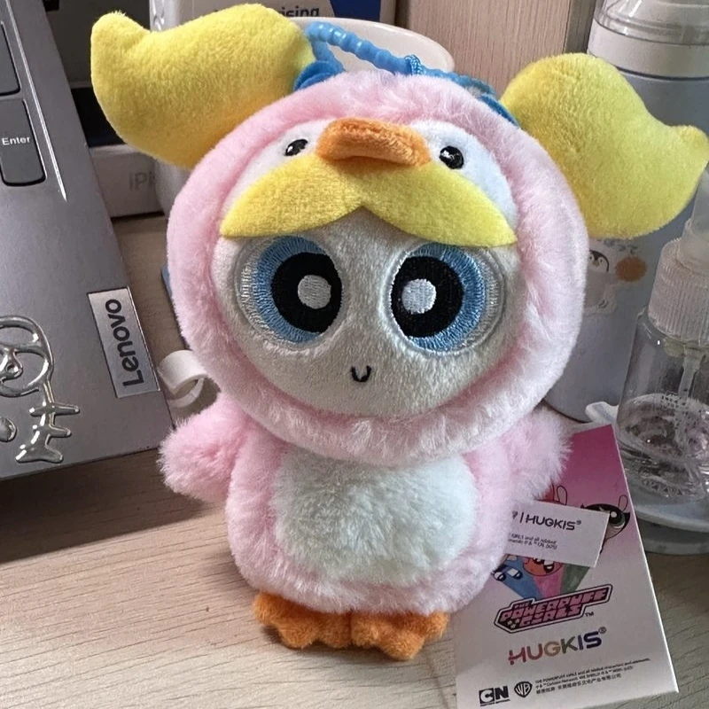 HUGKIS The Powerpuff Girls Cosplay Pingwin Miękki Pluszowy Brelok Uroczy Kreskówkowy Wypchany Wisiorek Ozdoba do Torby Śliczny Prezent Urodzinowy dla Dziewczynki