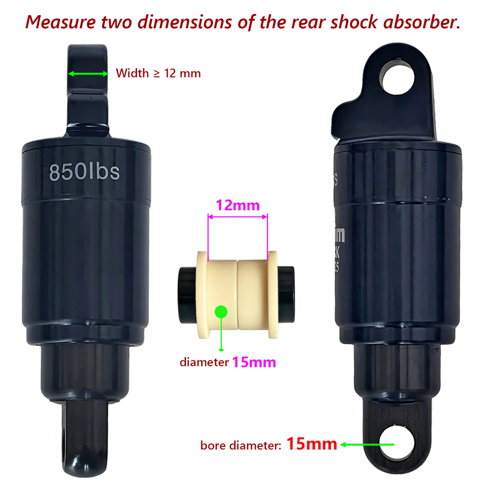 MTB Rear Shock Bushing Improved Suspension Rear Shock Bushing DU Kit for Mountain Bikes DH Suspension Replacement Parts