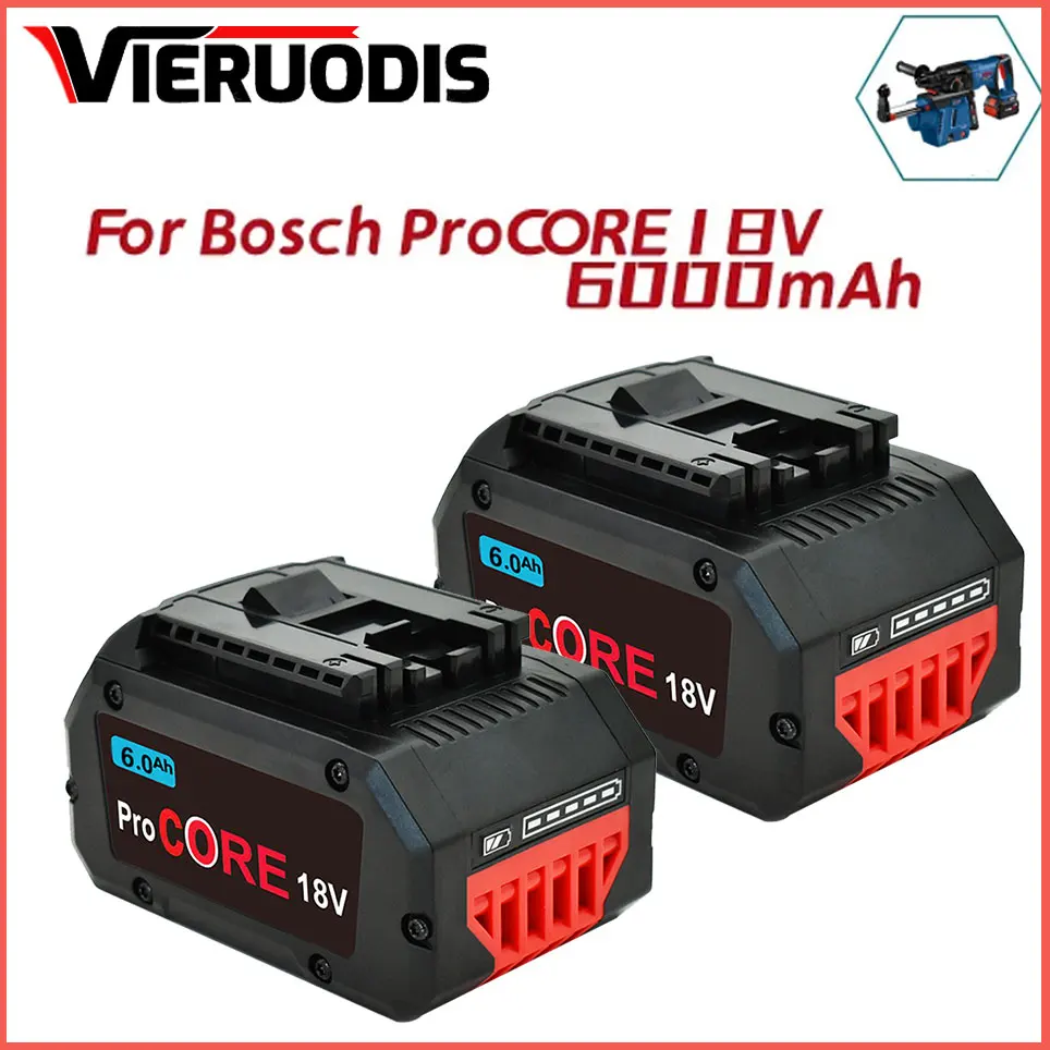 

CORE18V 6000mAh ProCORE Replacement Battery for Bosch 18V Professional System Cordless Tools BAT609 BAT618 GBA18V80 21700 Cell