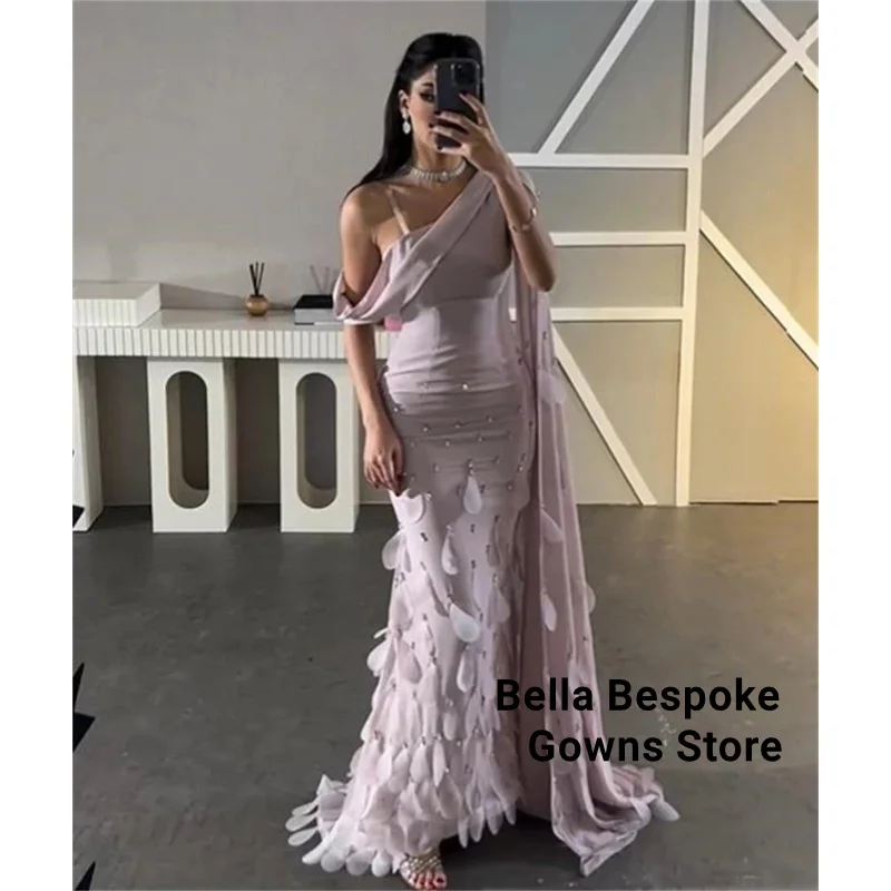 

Customized Beading Cocktail Party Mermaid One-shoulder Bespoke Occasion Floor Length