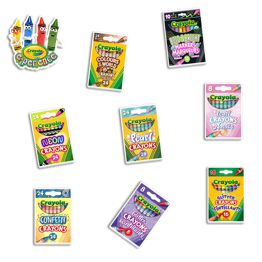 10pcs/lot Crayon Back to School W Resin Planar Transparent Glitter Acrylic Flatback for Travel Souvenir Badge Gift Brooch DIY Br