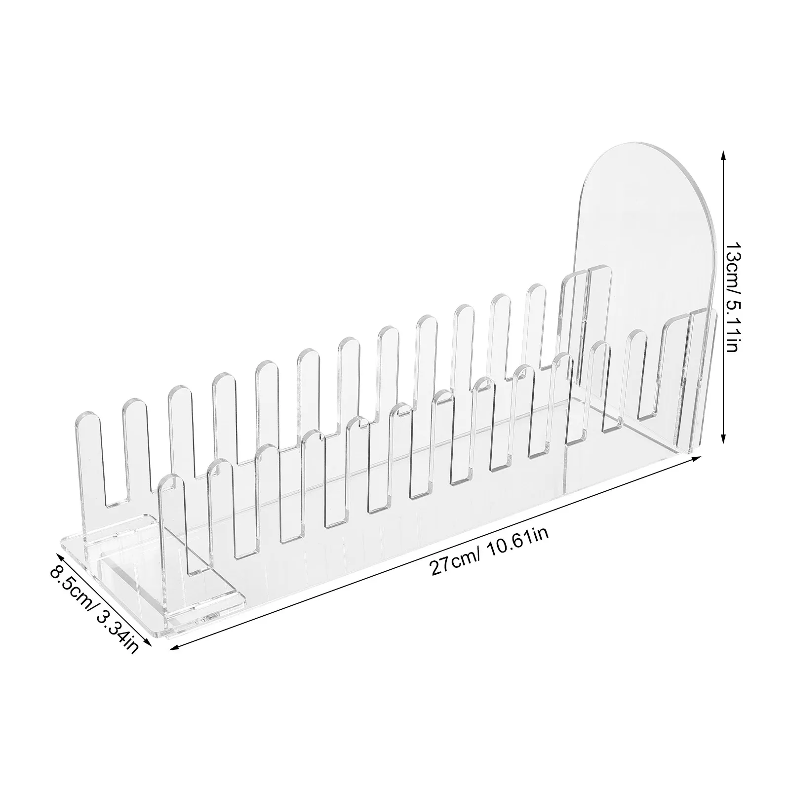 12-Slot Acrylic Greeting Card Display Stand Clear Portable Card Holder Tabletop Organizer for Retail Stores Home Office Postcard