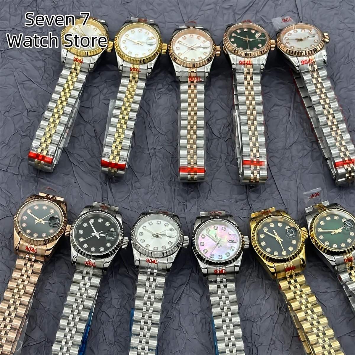 BLIGER 26mm orologio da donna 3 punti data diamante rosa madreperla NH05 movimento automatico vetro zaffiro argento