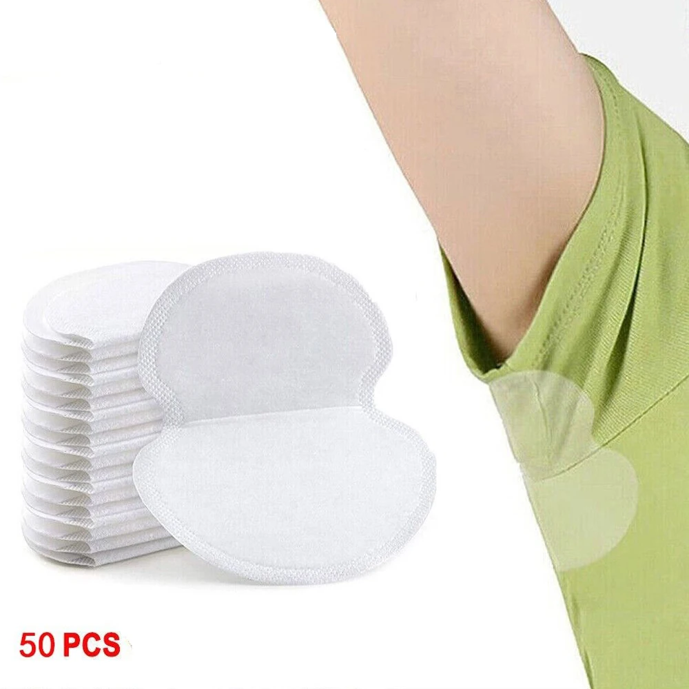 50Pcs Sport Underarm Sweat Pads Disposable Armpit Sweat-Absorbing Pads For Sweating Comfortable Unflavored Non Visible Tools