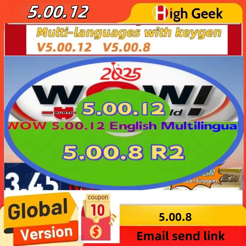 رائع! عرض ساخن لعام 2024 لبرنامج التشخيص V5.00.12 WOW 5.00.8 R2 مع Kengen لأداة إصلاح برامج السيارة متعددة التشخيص Tcs