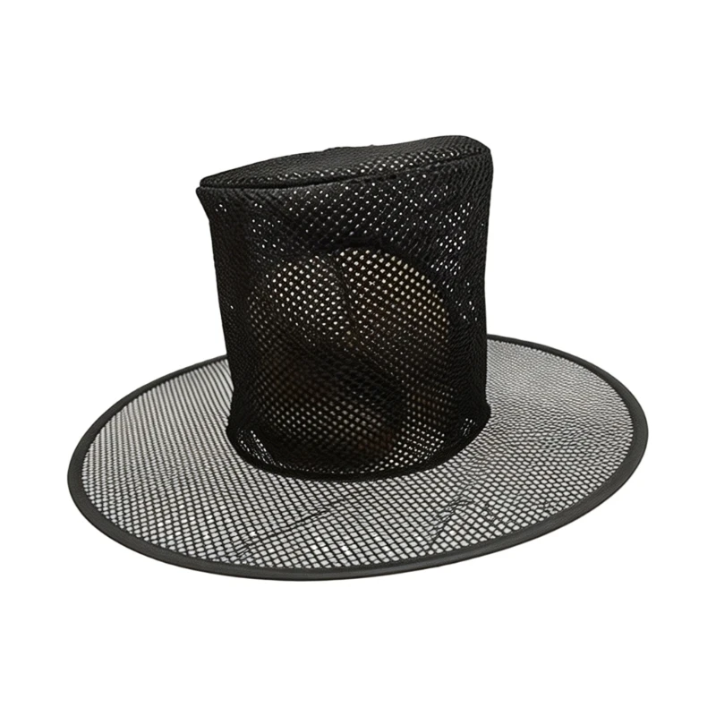 Black Joseon Hat with Open Mesh for Party Styling and Costume Looks