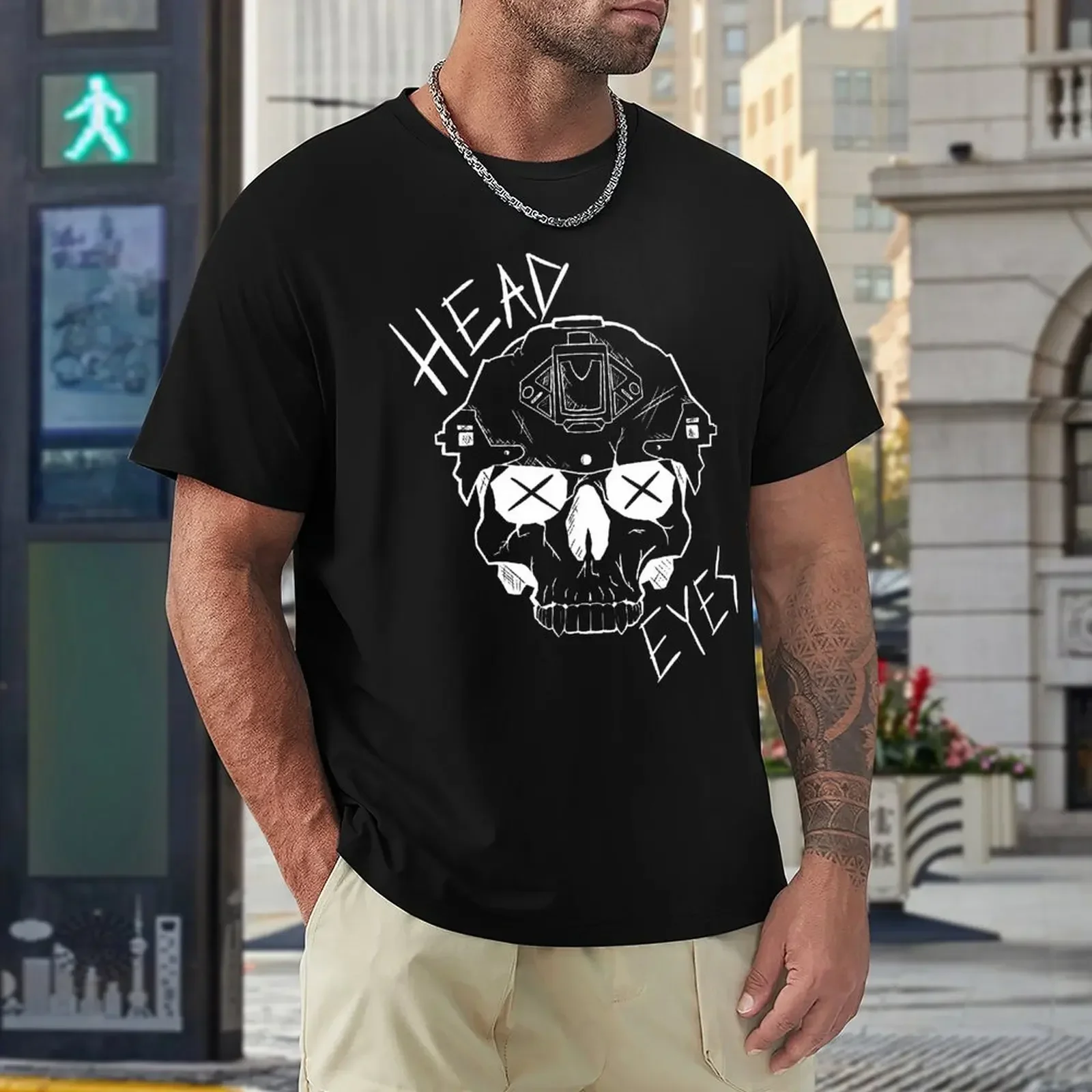 عيون الرأس EFT الهروب من Tarkov مستوحاة Crewneck تي شيرت نقل التي شيرت الإبداعية مضحك الساخرة اللياقة البدنية يورو الحجم #1