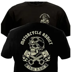 Motorcycle Biker Print T-shirt Men Chopper Bobber Motard Motorrad  Summer Short Sleeve Men T Shirt O-Neck Street Tops Clothing