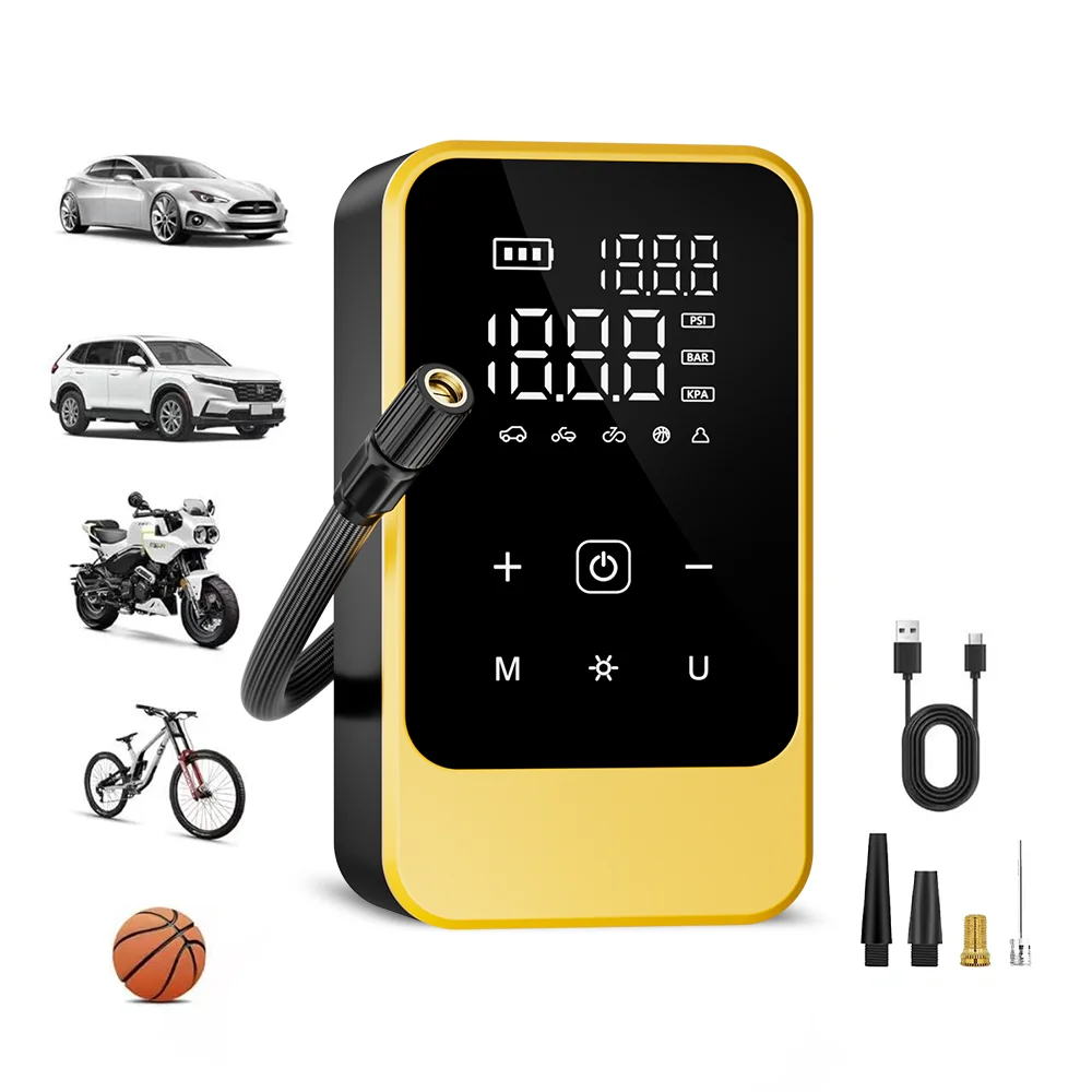Pompa di Gonfiaggio Digitale Intelligente per Pneumatici Auto da 12 V 150 Psi, Compressore d'Aria Portatile per Auto, Bici, Moto, Pallone
