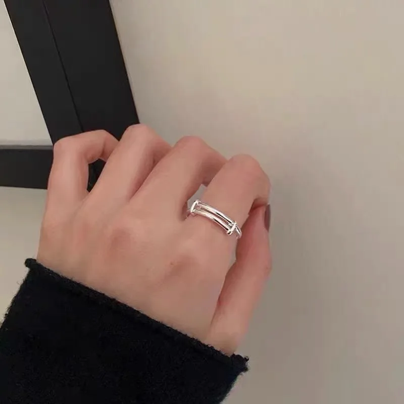 Women's Adjustable 925 Sterling Silver Geometric Vintage Ring, Handmade