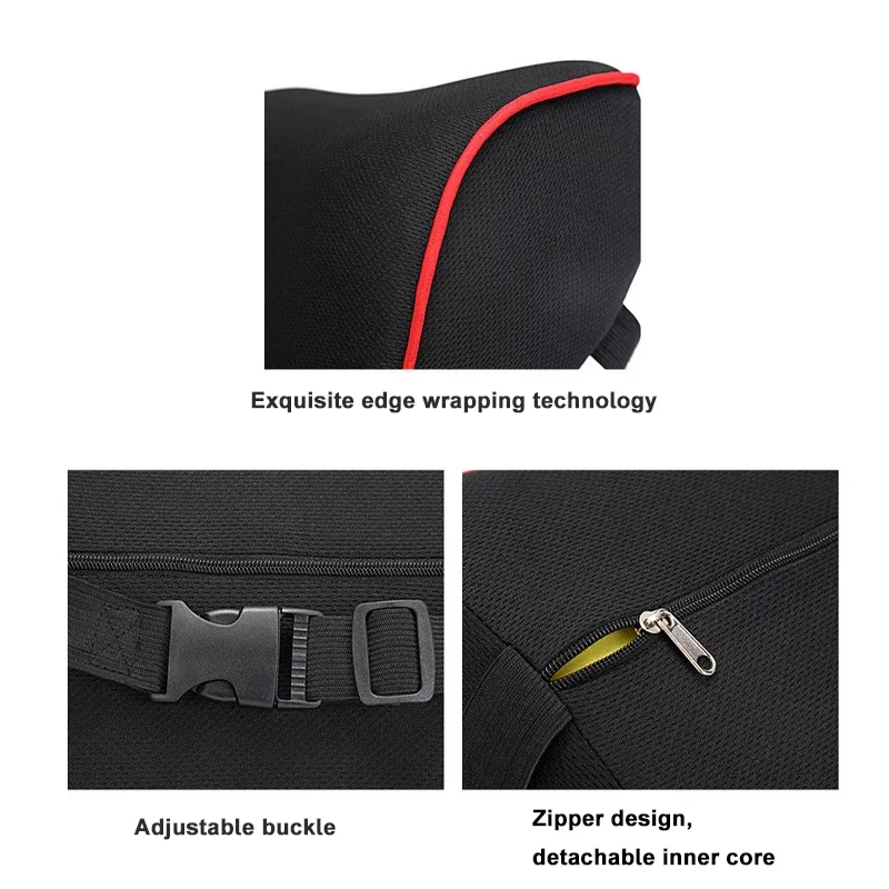 Almofada de cintura do carro assento de carro apoio lombar travesseiro memória algodão respirável apoio para as costas travesseiro aliviar a fadiga interior do automóvel