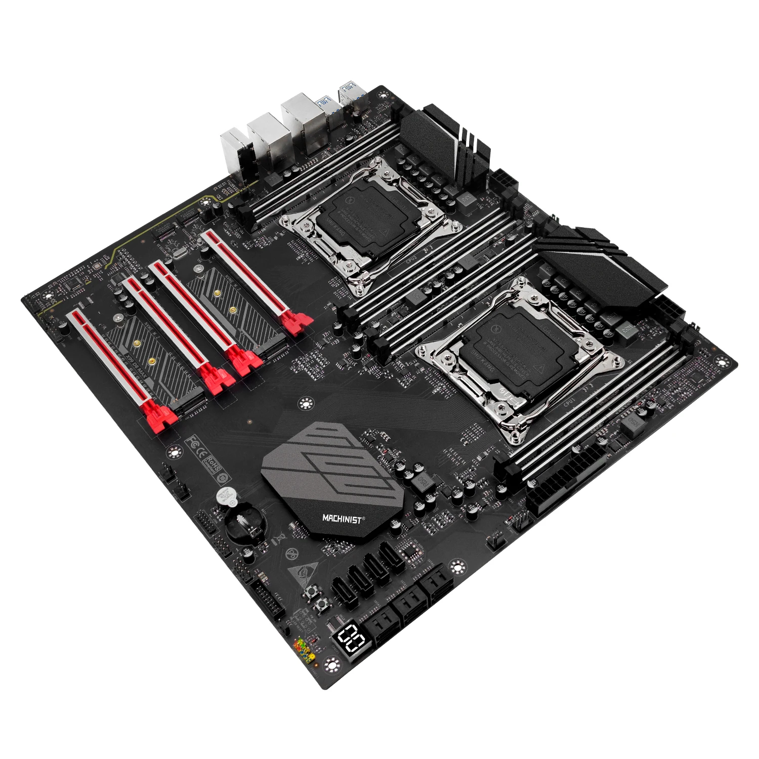 Machiniste-Carte mère X99 D8 MAX pour touristes, LGA 2011-3, prise en charge du processeur Xeon E5 V3 V4, mémoire de bureau DDR4 ECC, SATA 3.0*10, M.2 NVcloser