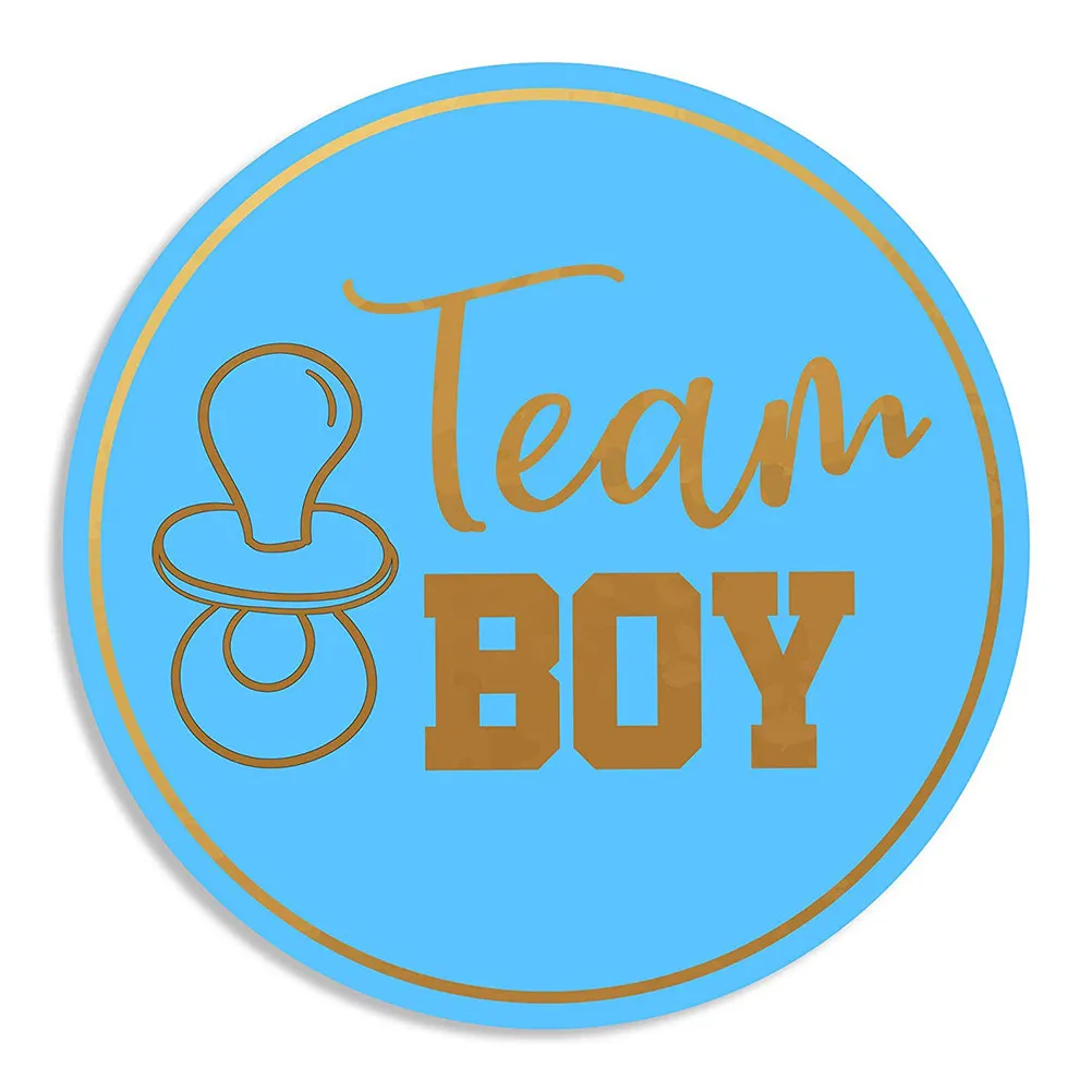 

48Pcs Gender Reveal Stickers Premium Self-Adhesive Round Sealing Labels for Baby Shower Food Bags Gift Boxes Scrapbook