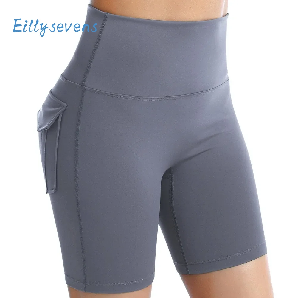 

2024 New Women'S Fitness Shorts Hip Lifting High Waist Yoga Pants Cycling Running Five Pants Solid Stretch Gym Training Shorts