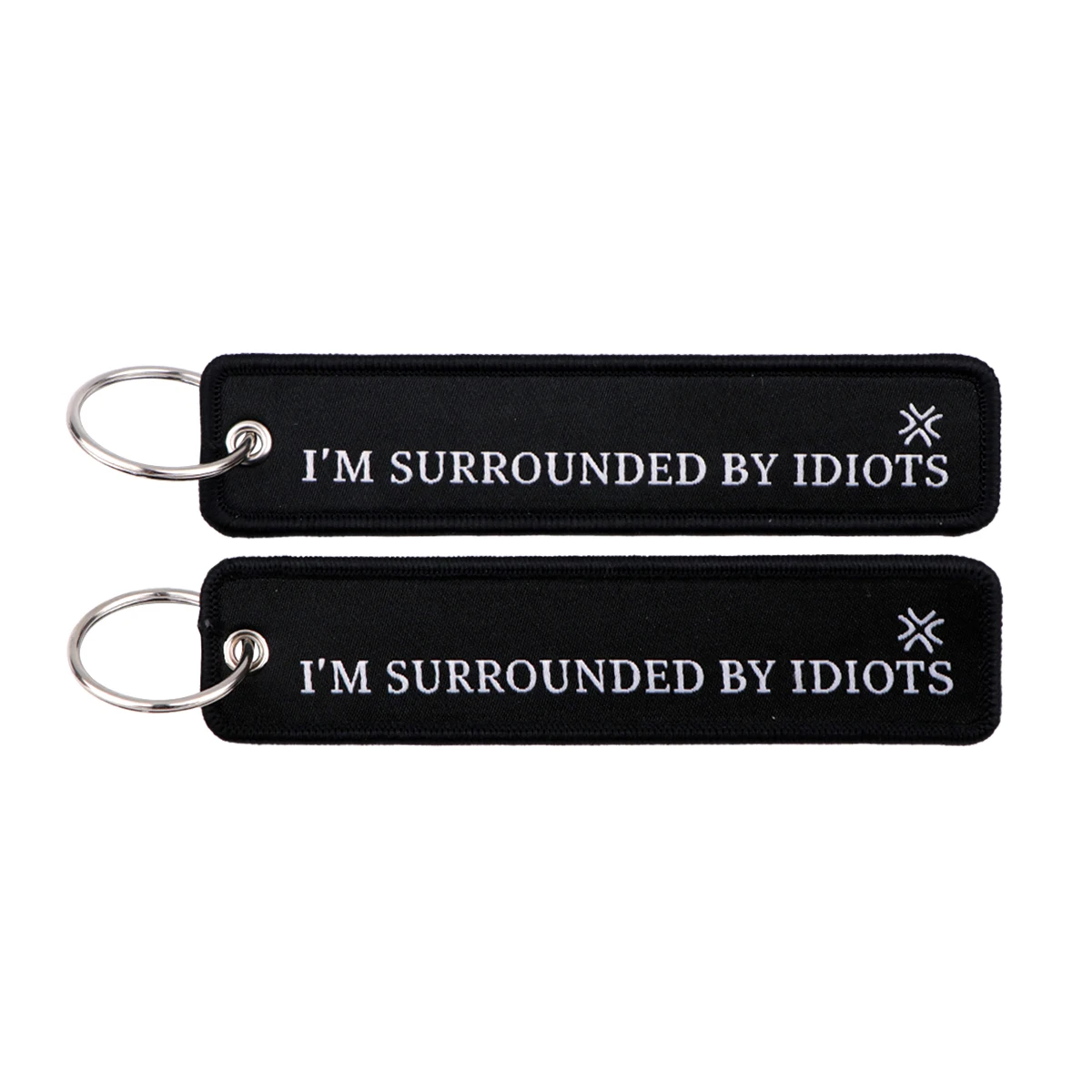 "DO NOT TOUCH" Warning Quotes Key Tag Keychain