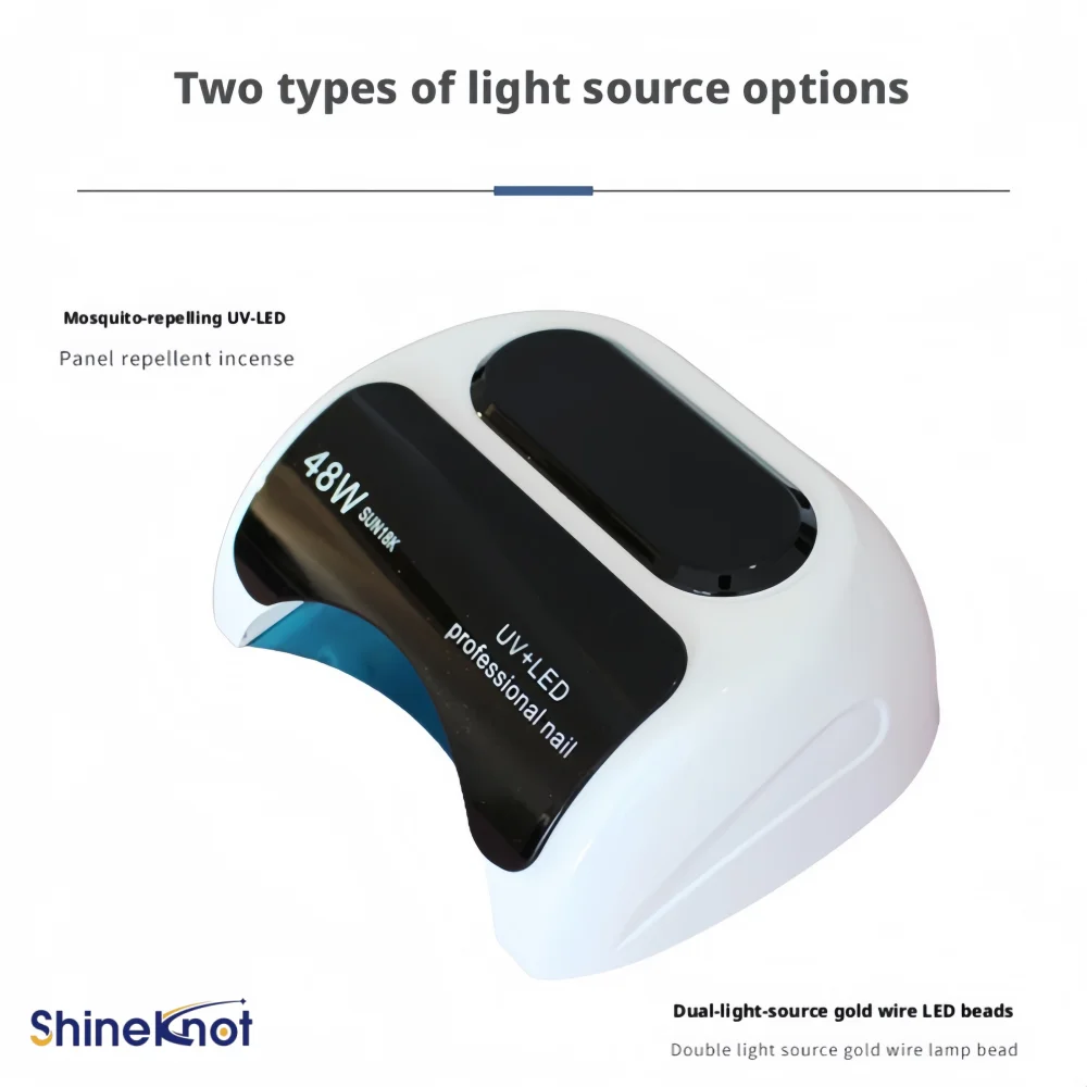 SHINEKNOT LED UV Dual-Light Source Nail Lamp Professional Manicure Nail Salons Gel Curing Lamp Quick-drying Ultraviolet Light