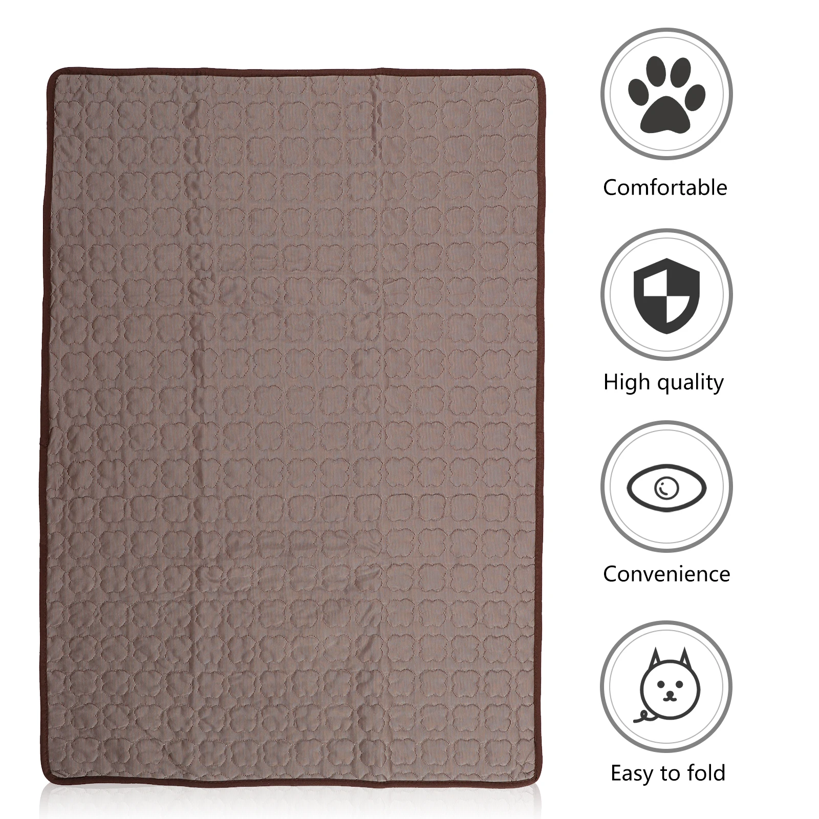 

Pet Cooling Mat Summer Ice Silk Self Cooling Pad for Dogs Cats Medium Size Portable for Outdoor Indoor Car Travel Easy Storage