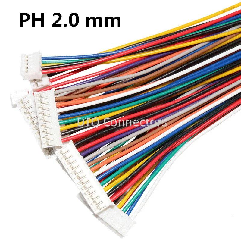 10PCS 1.0 1.25 1.5 2.0 2.54 SH/JST/ZH/PH/XH 1.0MM 1.25MM 1.5MM 2.0MM 2.54MM Female Plug Connector With Wire 2PIN /3/4/5/6/7/10P