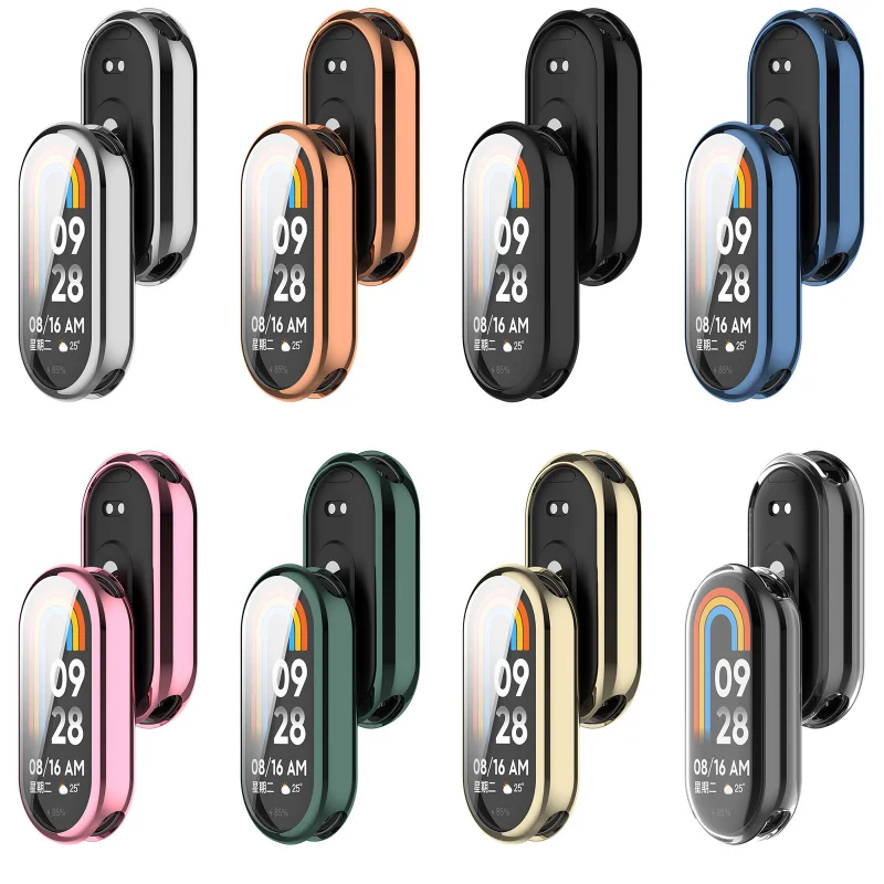 Soft TPU Protective Screen Film Case for Xiaomi Mi Band 8 Screen Protector with Sensitive Touch Control Miband 8 Accessories