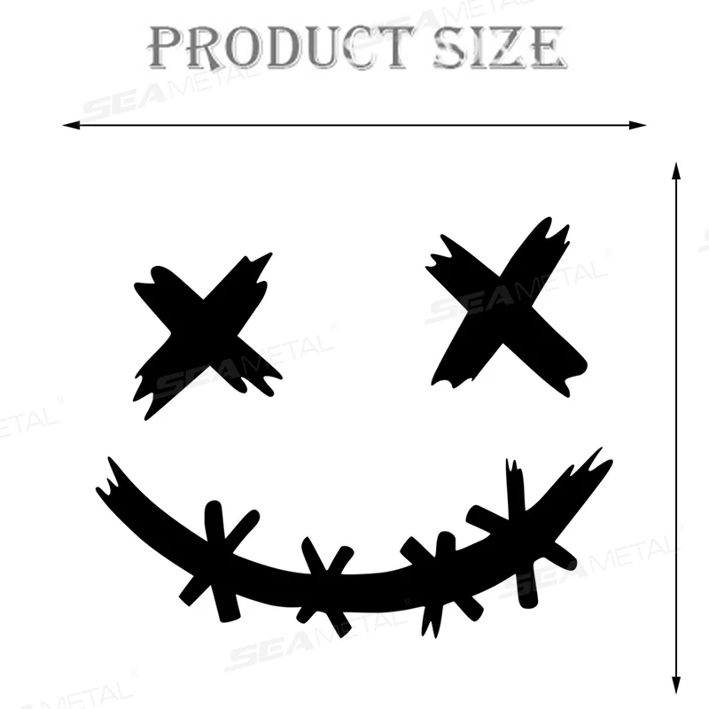 BLALION Demon Smiling Face Motorcycle Stickers Waterproof Vinyl Decals for Auto Window Bumper Rear Windshield Funny Decoration